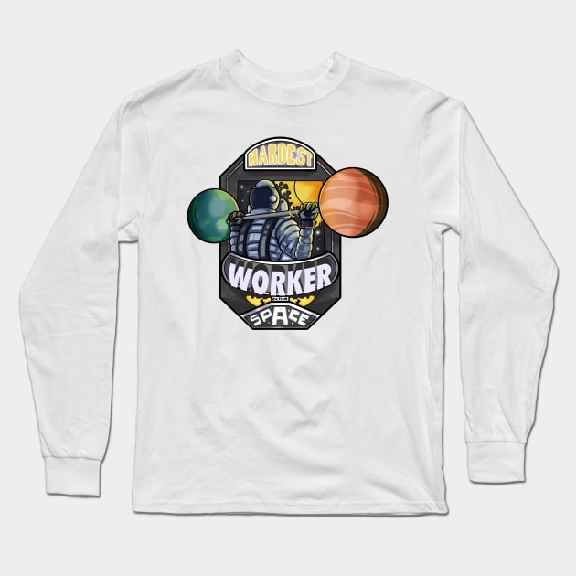 Hardest worker in the space Long Sleeve T-Shirt by dudelinart